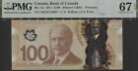 TT PK BC-73c 2011 CANADA BANK OF CANADA 100 DOLLARS PMG 67 EPQ SUPERB GEM UNC!